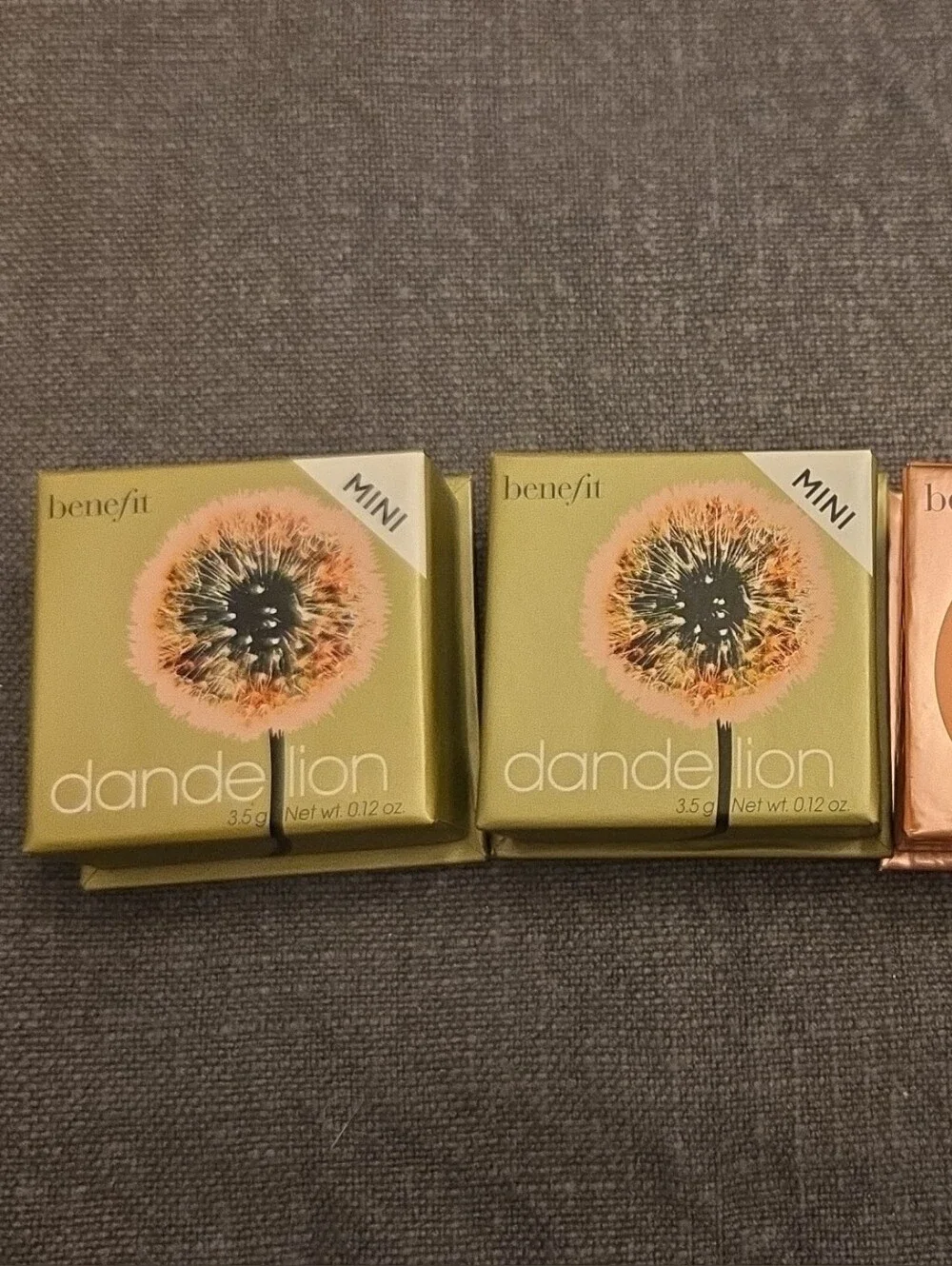 Benefit Mini Blush Trio - Dandelion & Georgia Peach-Pink NIB
